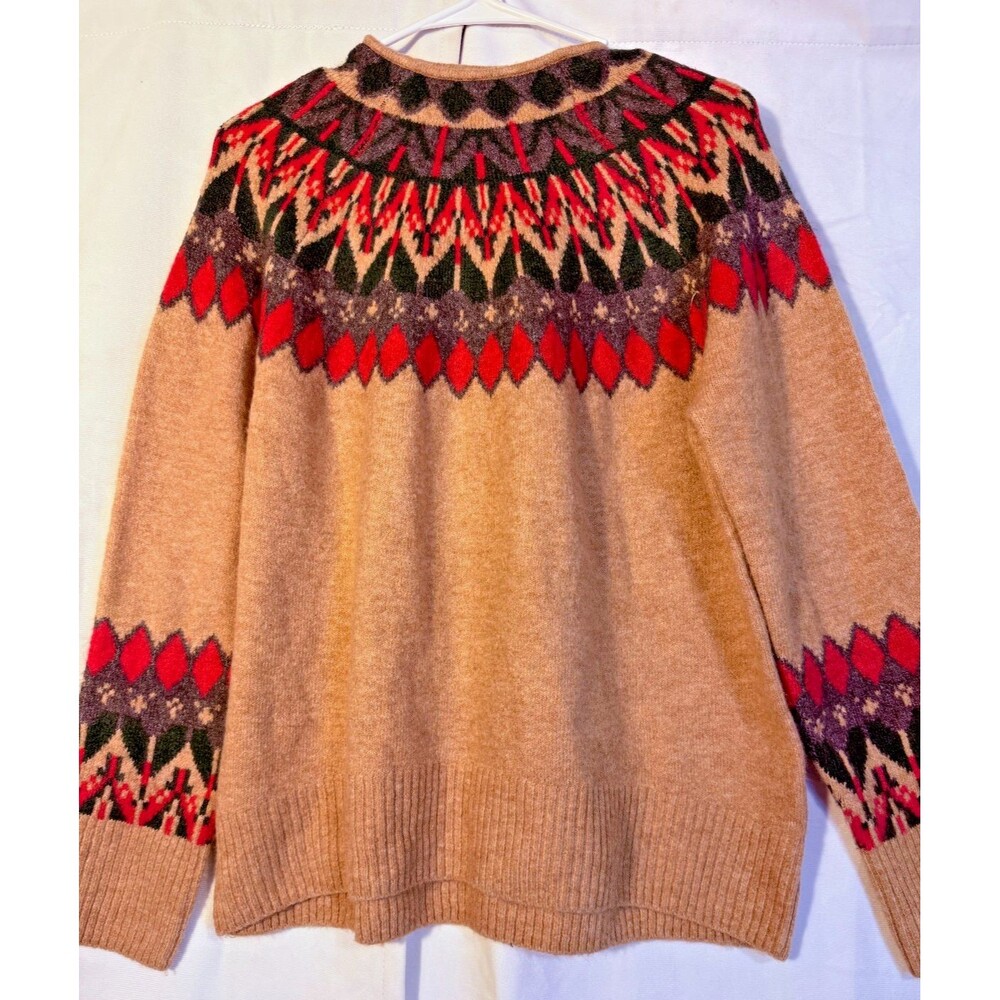 Cece Vintage Sweater Grannycore Pattern Women's Medium M Boho Hippie Indie Ski